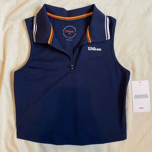 NWT Wilson Cropped Collared Tank Top